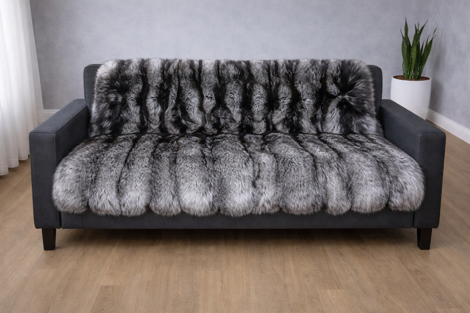 Pink Fox Fur Blanket| SKANDINAVIK FUR