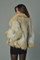 Golden island  Fox Fur Coat rear profile view