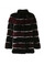 black burgindy red  white mink fur jacket
