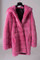 Pink Mink  Fur Coat Hooded