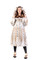 hooded lynx fur coat with hood and sable fur lining , tapered waist and wide bottom sweep