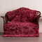 Burgundy Fox  Fur Fur Blanket Throw Cover