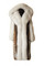Full Length Lynx  Bobcat Fur Coat White Fox Sleeves Cobra Hood selenea