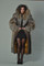 Full Length Crystal Fox Fur Coat Hooded fully let out 