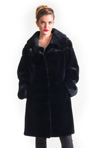 Brown Beaver Fur Vest Fox Collar & Trim | SKANDINAVIK FUR