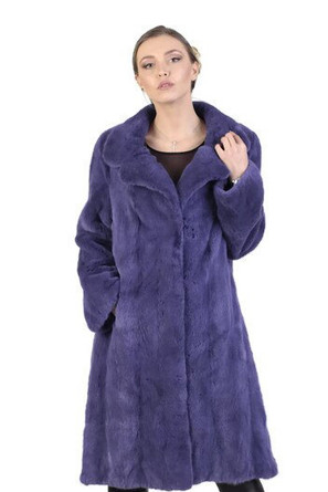 Ftangaiur Winter Imported Copenhagen Purple Label Mink Coat Chinese Style  Button Print Women Medium Real Mink Fur Coats - AliExpress