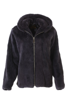 Fur Caravan Men's Leather and Mink Fur Coat