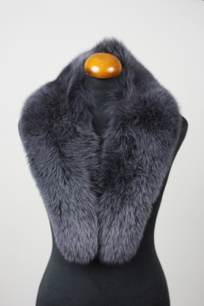 Emma Large Detachable Silver Fox Fur Collar