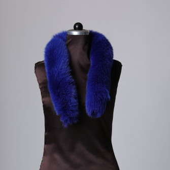 Ocean Blue Fox Fur Trim