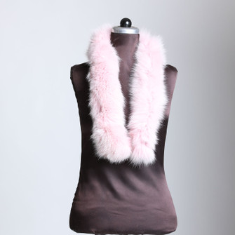 Light Pink Fox Trim Semi Dense Light Pink Fox Trim Semi Dense