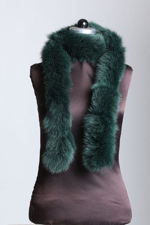 Forest Green Fox Fur Boas