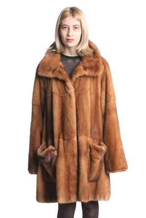 Short Mink Fur Coat Mink SAGA Fur Coat Full Skin MEXA Petra 