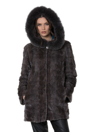 【極美品】PELLICULE front gather furcoat