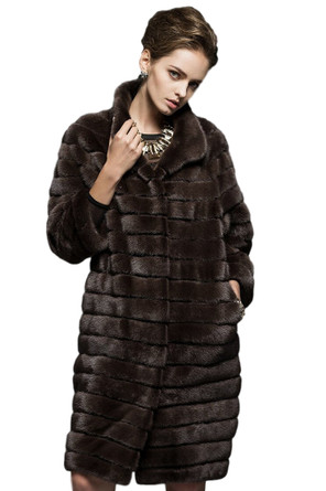 Ftangaiur Winter Imported Copenhagen Purple Label Mink Coat