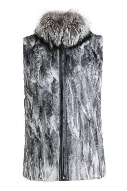 Silver Swakara   Fur Vest Sheila