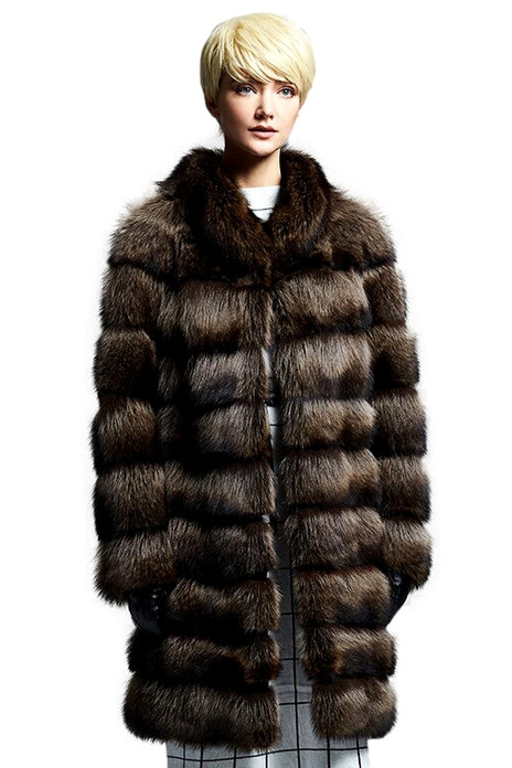 Panelled Sable Fur Coat Panelled Sable Fur Coat