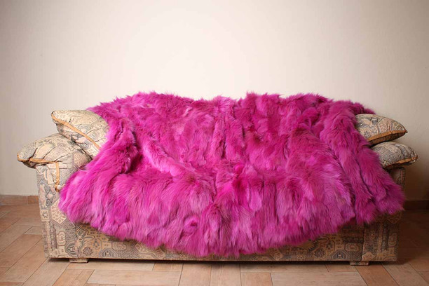 pink rex  fur blanket  twin size