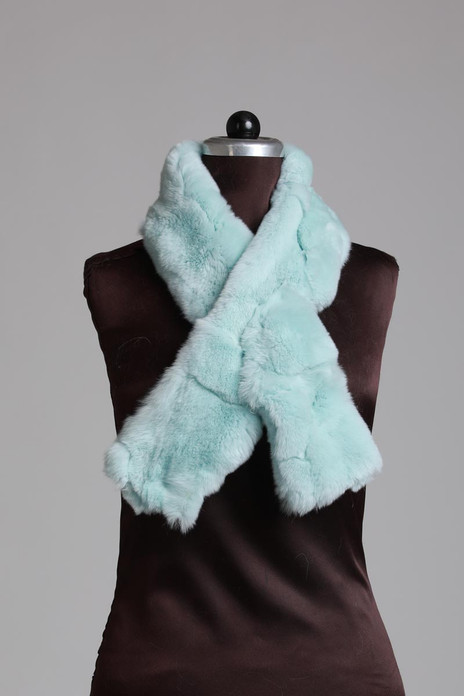 ciel rex rabbit fur scarf with loophole