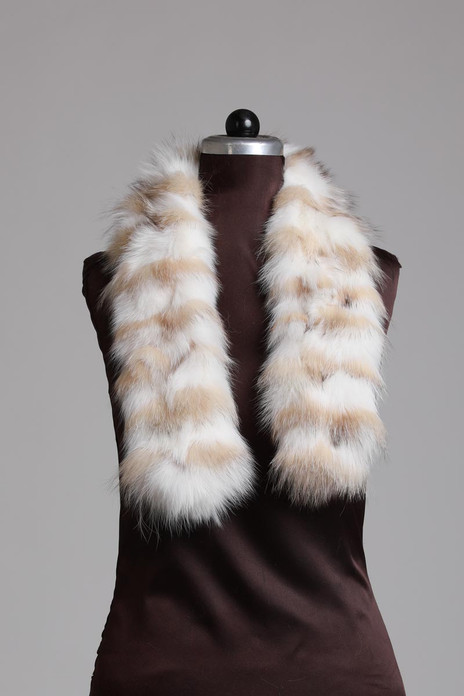 golden island fox fur scarf