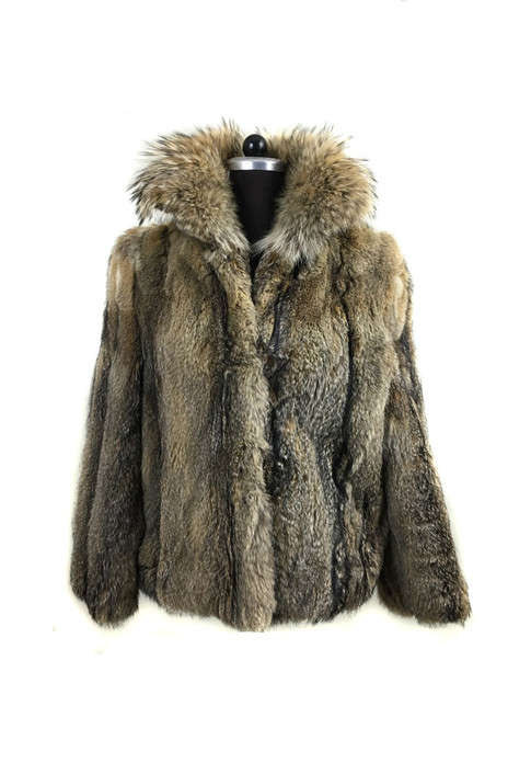 Men's Fur Coat Fashion Sheepskin Jacket Men Raccoon Fur Collar