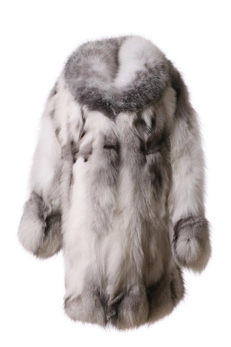 white fox fur coat made of halfskins white fox fur coat made of halfskins