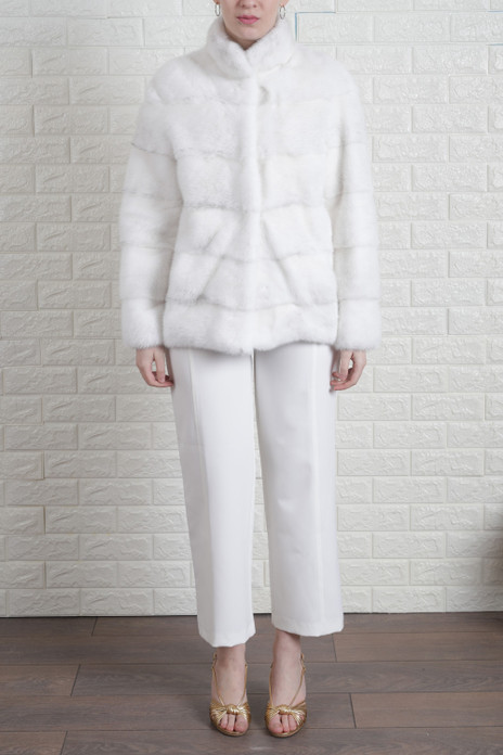 White Mink Fur Jacket  