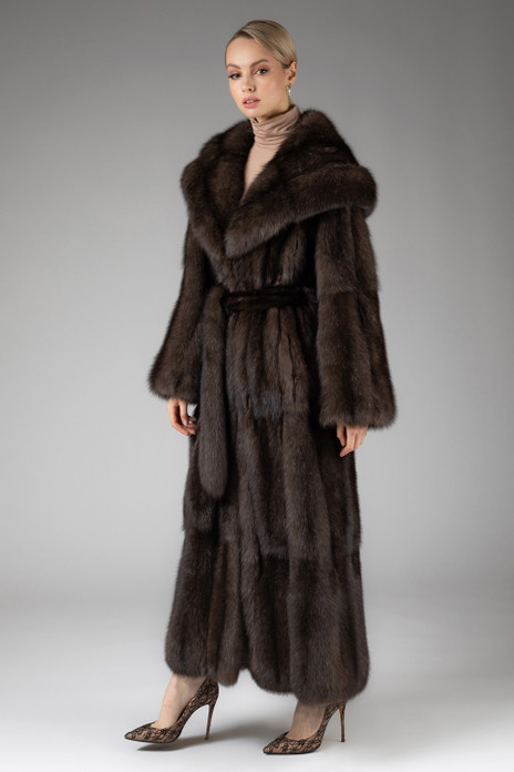 Full length russian sable fur coat | SKANDINAVIK FUR
