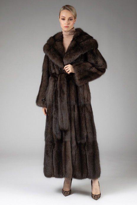 Full length russian sable fur coat | SKANDINAVIK FUR