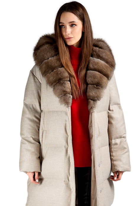 Down Coat Sable Fur Trim Greta