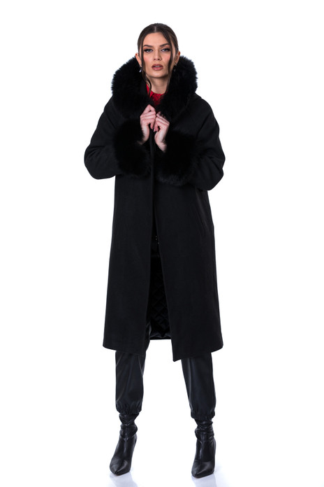 Black Cashmere Coat Adelle SIZES M/L