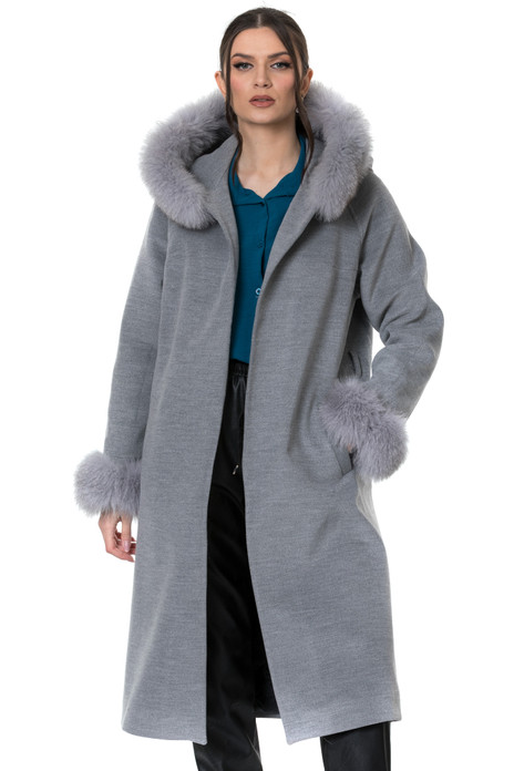 Gray Cashmere Fox Coat Livia SIZES S/M