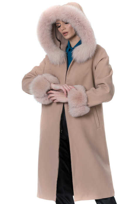 Taupe Cashmere Fox Coat Margrét SIZES S/M