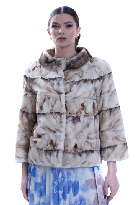 Beige Mink Fur Jacket Palesa sizes  XS/S/M