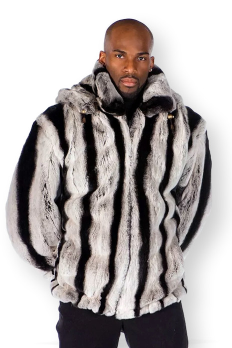 Men's Rex Chinchilla Bomber Jacket Men's Rex Chinchilla Bomber Jacket