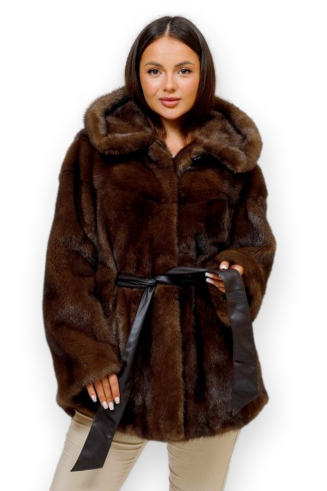 Brown Mink Hooded Cape Brown Mink Hooded Cape
