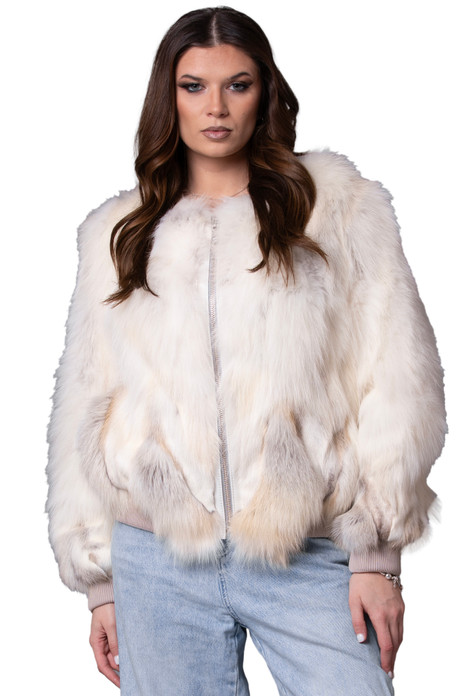 Golden Fox Fur Bomber Jacket Golden Fox Fur Bomber Jacket