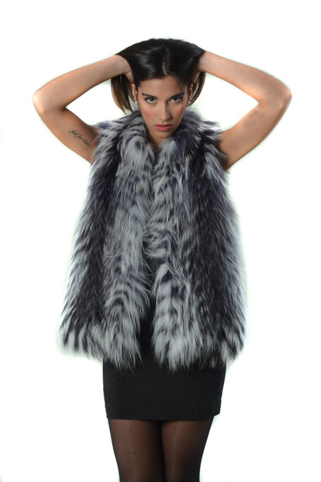 Gray Fox Fur Vest