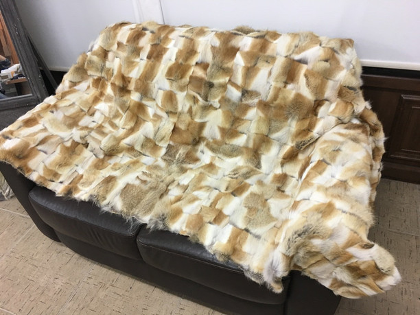 coyote fur blanket throw