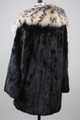 Black Let out Female Skins Mink With Lynx Cobra Hood