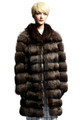 Panelled  Sable Fur Coat