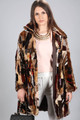 Multicolored Mink Fur Coat