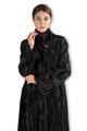 Full Length Broadtail Lamb Fur Black Swan