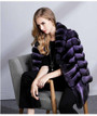 Purple Chinchilla Fur Coat Wide Bottom Sweep Josephine