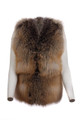 Golden island  Fox Fur Vest Let Out Aysel feathered