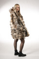 Lynx Fur Coat Hooded Sectional  rigth side view