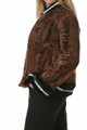 Brown Persian Lamb Fur Jacket with Mink Trim