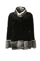 Black and White Mink Fur Jacket Athena