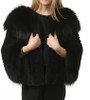 Black Sculpted Mink Fur Cape