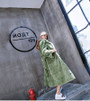 Green Fur Coat Mink Saga Fur Coat Full Skin Mexa Evi