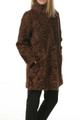 Brown Astrakhan Lamb Fur Coat
